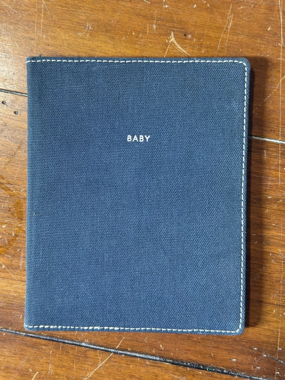 Kate Spade Baby Stitched Canvas Folding Duo Photo Frame